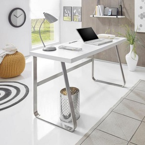MCA furniture Schreibtisch Beno, 140 cm Breite mit Gestell in Edelstahloptik
