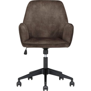 MCA furniture Schreibtischstuhl O-Ottawa, Velvet, Bürostuhl mit Komfortsitzhöhe stufenlos verstellbar