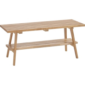 Sitzbank MCA FURNITURE Alwar Sitzbänke Gr. B/H/T: 100 cm x 45 cm x 35 cm, braun (eiche, eiche) Garderobenbank Schuhbank Schuhbänke und Schuhtruhen Breite ca. 100 cm