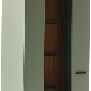 MCA furniture Vitrine »Moniz Vitrine«, (1 St.), Standvitrine, Hochschrank,Metallgriffe, Höhe 197 cm, 1 Tür