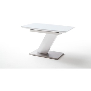 MCA Galina Säulenausziehtisch Edelstahl/Holzwerkstoff