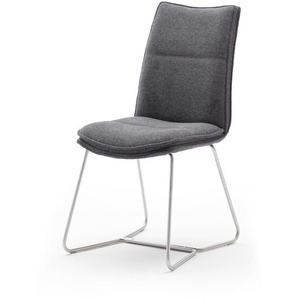 MCA Hampton Kufenstuhl Edelstahl/Stoffbezug