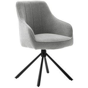 MCA Kasama Polsterstuhl mit Armlehne drehbar Metall/Stoffbezug