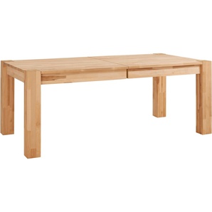 Esstisch MCA LIVING Peter Tische Gr. B/H/T: 200 cm x 77 cm x 100 cm, mit Auszug, beige (kernbuche, kernbuche, kernbuche) Ausziehbare Esstische Tisch Massivholz