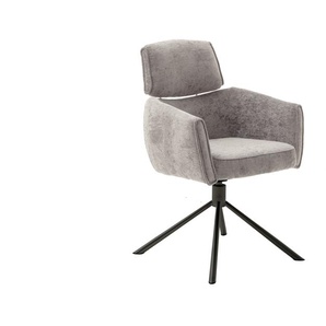 MCA QUEBEC 4 Fuß Stuhl mit Armlehnen und Griff Stahl/Stoffbezug