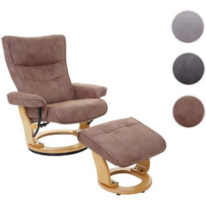 MCA Relaxsessel Montreal, Fernsehsessel Hocker, Stoff/Textil 130kg belastbar ~ Variantenangebot 59221