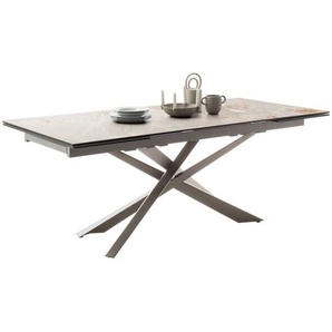 MCA Tesero Auszugtisch Edelstahl/Keramik 200x100(300) cm