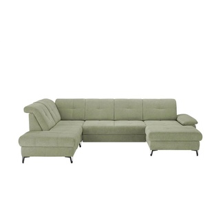 medium Wohnlandschaft  Planova II ¦ grün ¦ Maße (cm): B: 338 H: 96 T: 231.0
