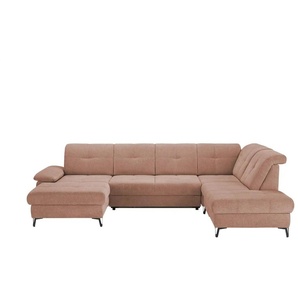 medium Wohnlandschaft  Planova II ¦ rosa/pink ¦ Maße (cm): B: 338 H: 96 T: 249.0
