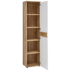 Mehrzweckschrank Clyde, Eiche-Nachbildung/weiß, 45 cm