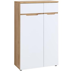 Mehrzweckschrank Clyde, Eiche-Nachbildung/weiß