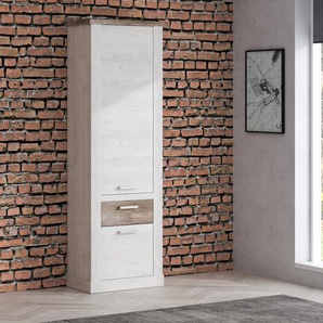 Mehrzweckschrank FORTE Duro Schränke Gr. B/H/T: 71,2 cm x 212 cm x 41,3 cm, 2 St., weiß (pinie weiß, eiche antik) Mehrzweckschränke