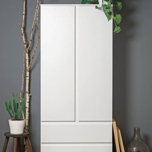 Garderobenschrank Life Flurmöbel Garderobe Schrank weiß Hochglanz geriffelt Garderobenschrank Life Flurmöbel Garderobe Schrank weiß Hochglanz geriffelt