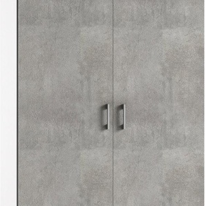 Mehrzweckschrank INOSIGN Compos 2 Schränke Gr. B/H/T: 90 cm x 195 cm x 45 cm, weiß (weiß, beton) Mehrzweckschränke Breite ca, 90 cm