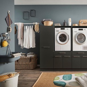 Mehrzweckschrank-Set LAUNDREEZY LAUNDREEZY LDSK14 Kastenmöbel-Sets Gr. B/H/T: 235 cm x 162 cm x 67,5 cm, grau (anthrazit) Schranksysteme und Schrankserien Breite 235 cm