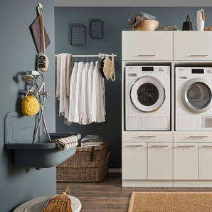 Mehrzweckschrank-Set LAUNDREEZY LAUNDREEZY LDSK3 Kastenmöbel-Sets Gr. B/H/T: 135 cm x 200 cm x 67,5 cm, weiß Schranksysteme und Schrankserien Breite 135 cm