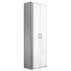 Mehrzweckschrank Entry, alufarbig/weiß