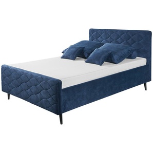 meinBett Polsterbettgestell  Mariano A ¦ blau ¦ Maße (cm): B: 149 H: 108