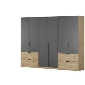 meinSchrank Drehtürenschrank  Tracy ¦ grau ¦ Maße (cm): B: 271 H: 210 T: 54.0