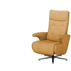 meinSofa Drehsessel aus Leder Franzi ¦ orange ¦ Maße (cm): B: 73 H: 115 T: 83.0