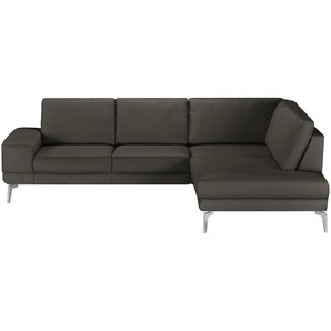 meinSofa Ecksofa aus Leder Dana ¦ braun ¦ Maße (cm): B: 269 H: 86 T: 222.0