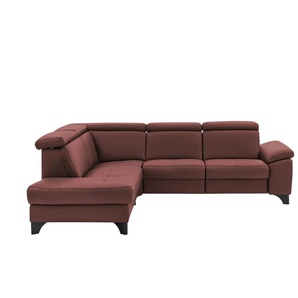meinSofa Ecksofa Echtleder Linda ¦ lila/violett ¦ Maße (cm): B: 261 H: 98 T: 209.0
