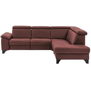 meinSofa Ecksofa Echtleder Linda ¦ lila/violett ¦ Maße (cm): B: 261 H: 98 T: 209.0