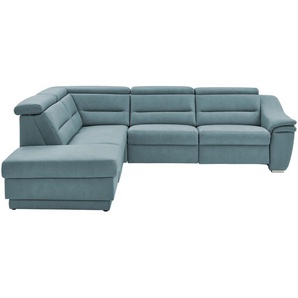 meinSofa Ecksofa   Ivonne ¦ türkis/petrol ¦ Maße (cm): B: 294 H: 84 T: 245.0