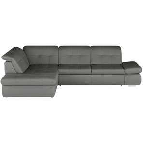 meinSofa Ecksofa Leder  Spencer ¦ grau ¦ Maße (cm): B: 323 H: 102 T: 260.0