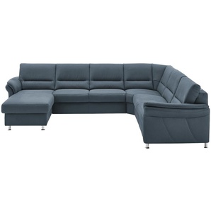 meinSofa Wohnlandschaft mit Boxspringpolsterung Donald ¦ blau ¦ Maße (cm): B: 330 H: 89 T: 173.0