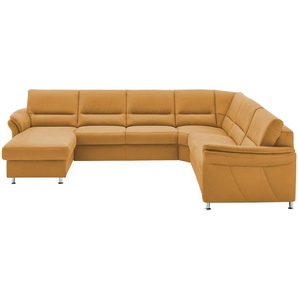 meinSofa Wohnlandschaft mit Boxspringpolsterung  Donald ¦ gelb ¦ Maße (cm): B: 330 H: 89 T: 173.0