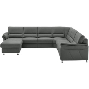 meinSofa Wohnlandschaft mit Boxspringpolsterung  Donald ¦ grau ¦ Maße (cm): B: 330 H: 89 T: 173.0