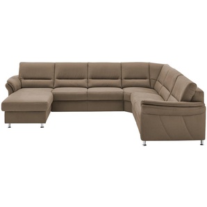 meinSofa Wohnlandschaft mit Boxspringpolsterung  Donald ¦ braun ¦ Maße (cm): B: 330 H: 89 T: 173.0