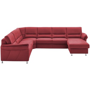 meinSofa Wohnlandschaft mit Boxspringpolsterung  Donald ¦ rot ¦ Maße (cm): B: 330 H: 89 T: 173.0