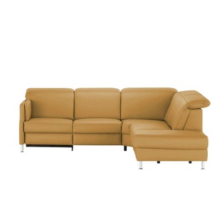 meinSofa Leder-Ecksofa  Leon ¦ gelb ¦ Maße (cm): B: 259 H: 83 T: 236.0