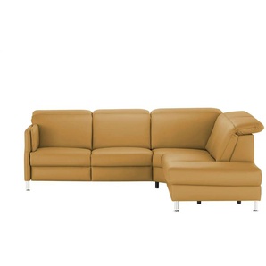 meinSofa Leder-Ecksofa  Leon ¦ gelb ¦ Maße (cm): B: 259 H: 83 T: 236.0