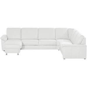 meinSofa Wohnlandschaft Leder Carolin ¦ weiß ¦ Maße (cm): B: 330 H: 91 T: 240.0
