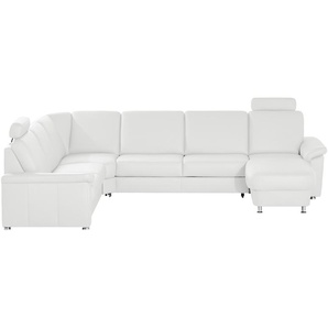 meinSofa Wohnlandschaft Leder Carolin ¦ weiß ¦ Maße (cm): B: 330 H: 91 T: 240.0