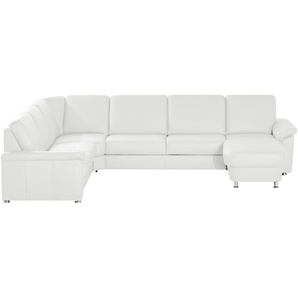meinSofa Wohnlandschaft Leder Carolin ¦ weiß ¦ Maße (cm): B: 330 H: 91 T: 240.0