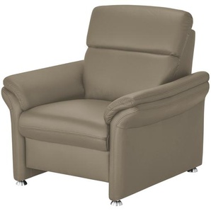 meinSofa Ledersessel  Manon ¦ grau ¦ Maße (cm): B: 98 H: 94 T: 92