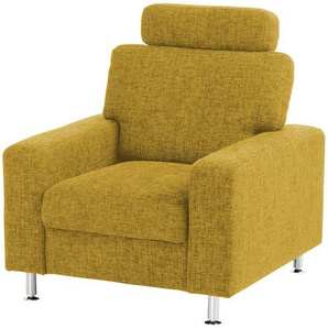 Kollektion Kraft Polstersessel   Jana - gelb - Materialmix - 88 cm - 85 cm - 95 cm | Möbel Kraft