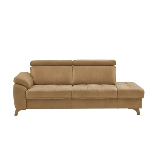 meinSofa Recamiére  Chloris ¦ braun ¦ Maße (cm): B: 221 H: 107 T: 102.0