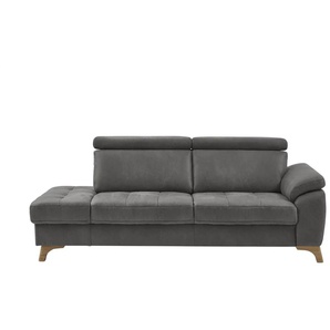 meinSofa Recamiére  Chloris ¦ grau ¦ Maße (cm): B: 221 H: 107 T: 102.0