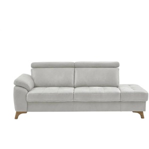 meinSofa Recamiére  Chloris ¦ grau ¦ Maße (cm): B: 221 H: 107 T: 102.0