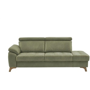 meinSofa Recamiére  Chloris ¦ grün ¦ Maße (cm): B: 221 H: 107 T: 102.0