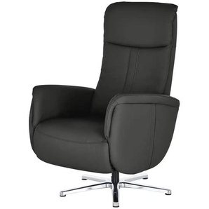 meinSofa Relaxsessel aus Leder Franzi-L ¦ schwarz ¦ Maße (cm): B: 71 H: 112 T: 83.0