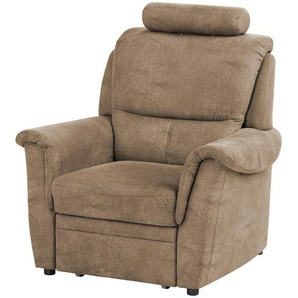 meinSofa Sessel mit Hocker  Chris ¦ braun ¦ Maße (cm): B: 102 H: 96 T: 92