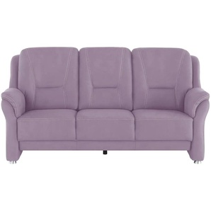 meinSofa Sofa 3-sitzig aus Mikrofaser Wilma ¦ lila/violett ¦ Maße (cm): B: 198 H: 97 T: 89.0
