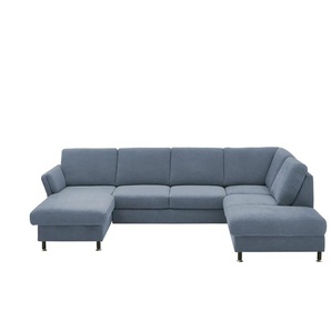 meinSofa Wohnlandschaft aus Flachgewebe Veit ¦ blau ¦ Maße (cm): B: 305 H: 90 T: 200.0