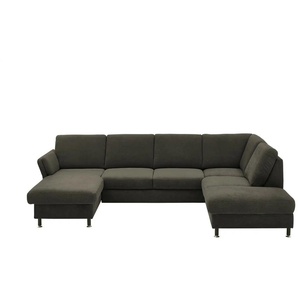 meinSofa Wohnlandschaft aus Flachgewebe Veit ¦ braun ¦ Maße (cm): B: 305 H: 90 T: 200.0